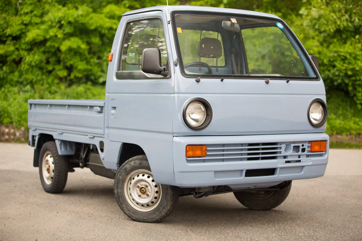 1989 Honda Acty Attack, a blue Kei Truck, for sale at Street Legal Mini Trucks in Philadelphia, PA (photo 1 of 12)