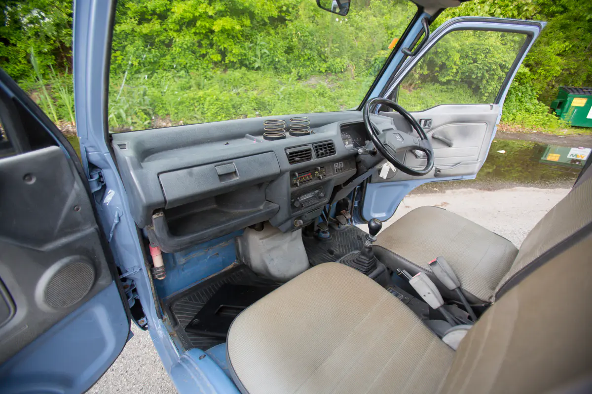 1989 Honda Acty Attack, a blue Kei Truck, for sale at Street Legal Mini Trucks in Philadelphia, PA (photo 4 of 12)