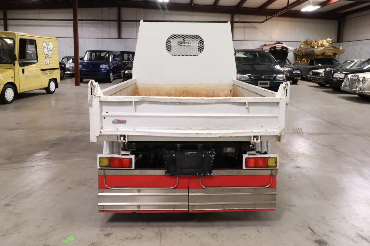 White 1993 Suzuki Carry 4x4 Kei Truck, rear view, for sale at Duncan Imports in Christiansburg, VA