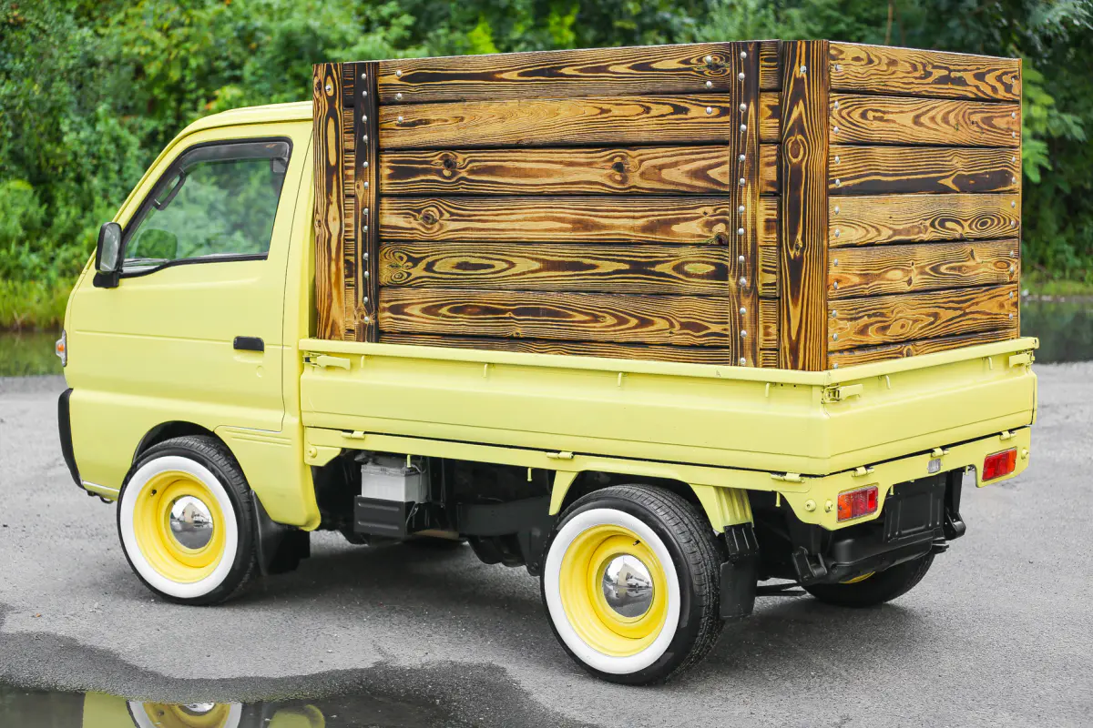 1994 Suzuki Carry, a yellow Kei Truck, for sale at Street Legal Mini Trucks in Philadelphia, PA (photo 10 of 12)