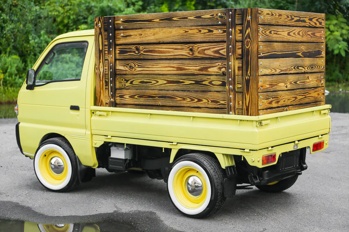 1994 Suzuki Carry, a yellow Kei Truck, for sale at Street Legal Mini Trucks in Philadelphia, PA (photo 9 of 12)