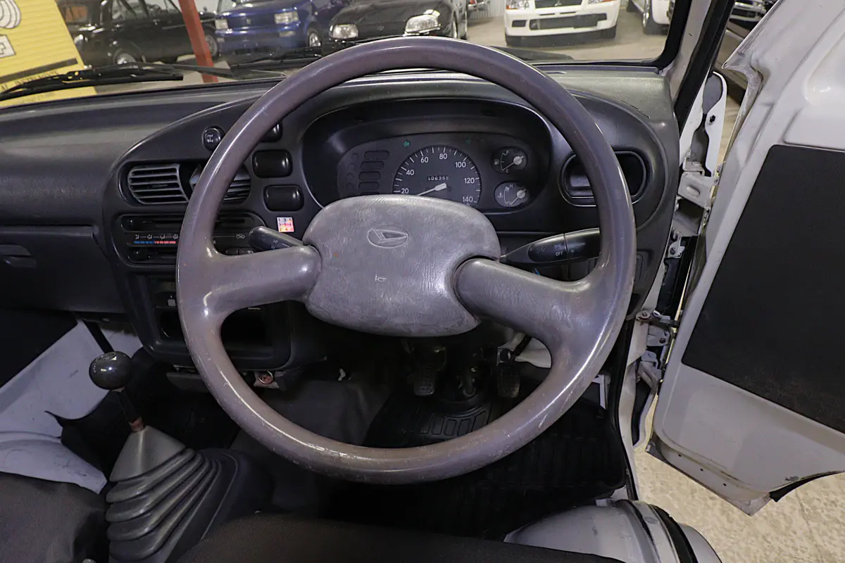 1995 Daihatsu Hijet 4x4 Kei Truck, steering wheel, for sale at Duncan Imports in Christiansburg, VA