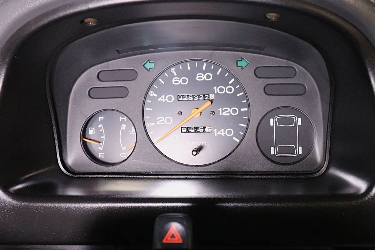 1996 Subaru Sambar 4x4 Kei Truck, odometer and gauge cluster, for sale at Duncan Imports in Christiansburg, VA