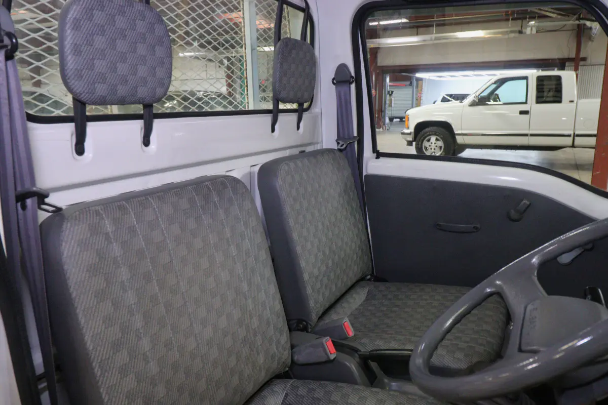 1996 Subaru Sambar 4x4 Kei Truck, seats and rear window mesh, for sale at Duncan Imports in Christiansburg, VA