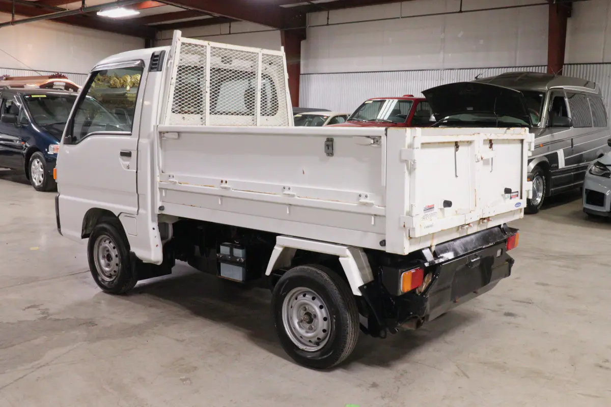 1996 Subaru Sambar 4x4 Kei Truck, rear three-quarter view, for sale at Duncan Imports in Christiansburg, VA