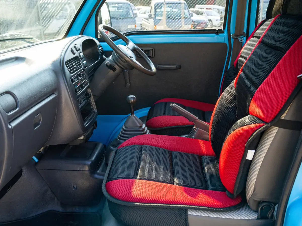 1997 Daihatsu Hijet DeckVan, a blue Kei Truck, for sale at Japan Direct Motors in Irmo, SC (photo 12 of 12)