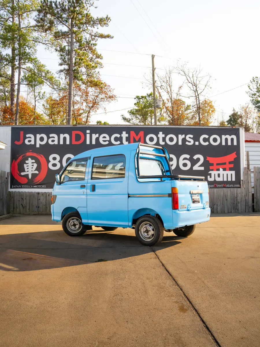 1997 Daihatsu Hijet DeckVan, a blue Kei Truck, for sale at Japan Direct Motors in Irmo, SC (photo 2 of 12)
