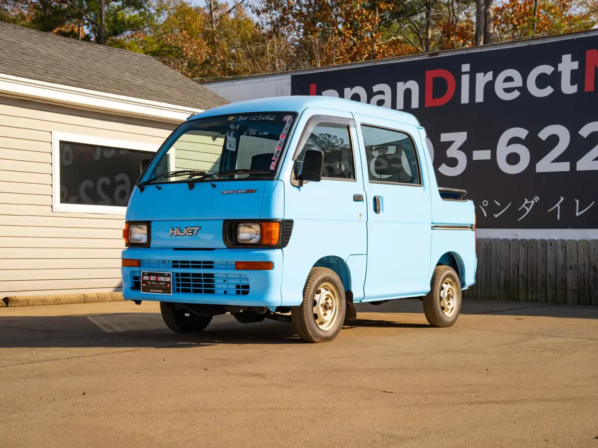 1997 Daihatsu Hijet DeckVan, a blue Kei Truck, for sale at Japan Direct Motors in Irmo, SC (photo 3 of 12)