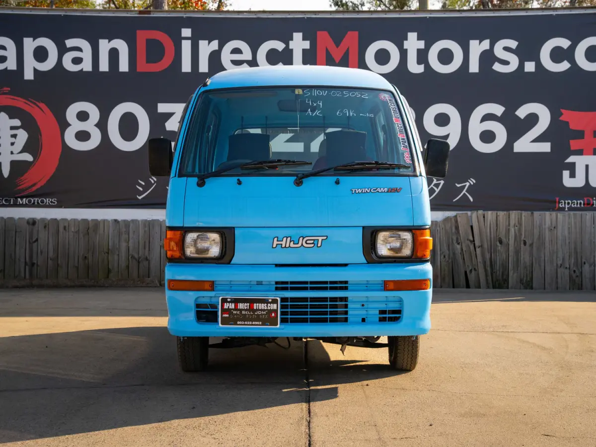 1997 Daihatsu Hijet DeckVan, a blue Kei Truck, for sale at Japan Direct Motors in Irmo, SC (photo 4 of 12)