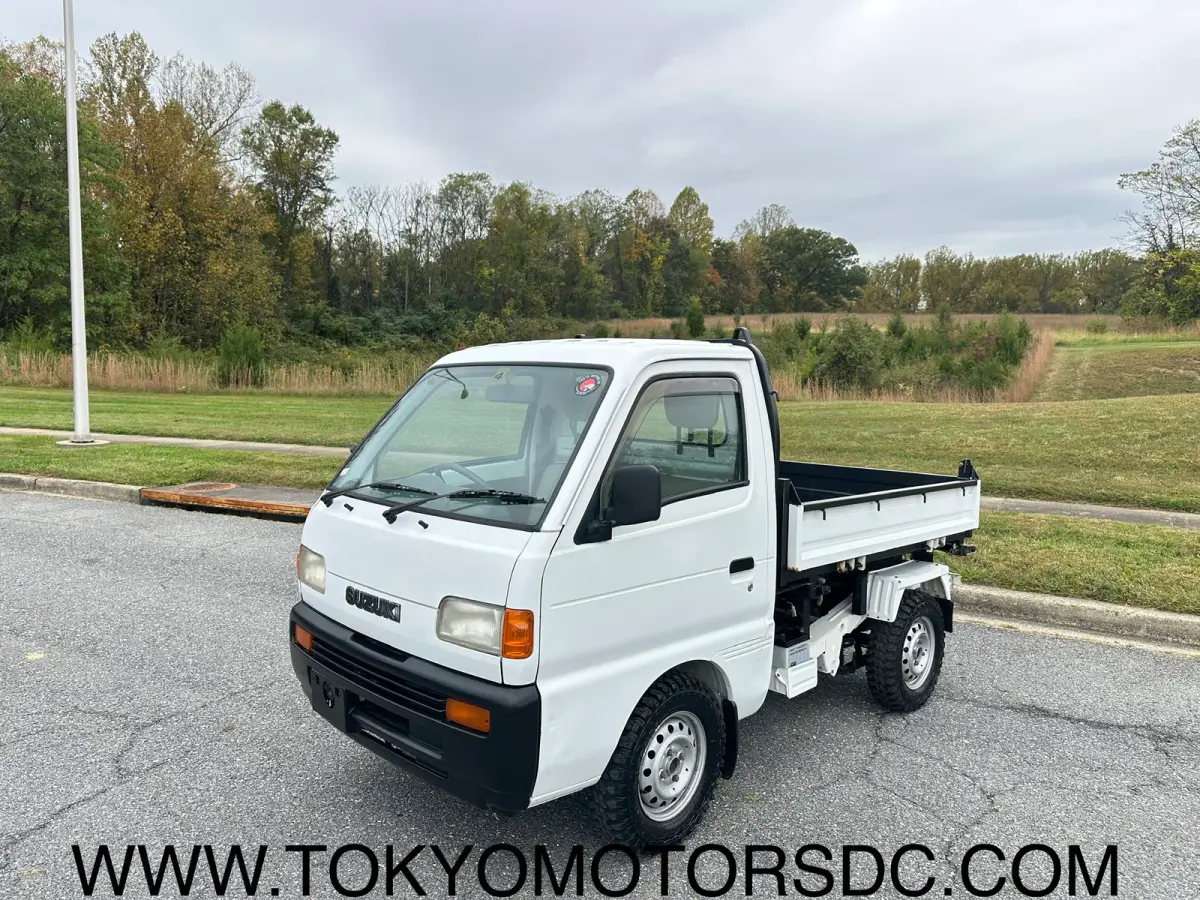 1998 Suzuki Carry 3-way Dump 4WD, a Kei Truck, for sale at Tokyo Motors DC in Boyds, MD (photo 3 of 12)