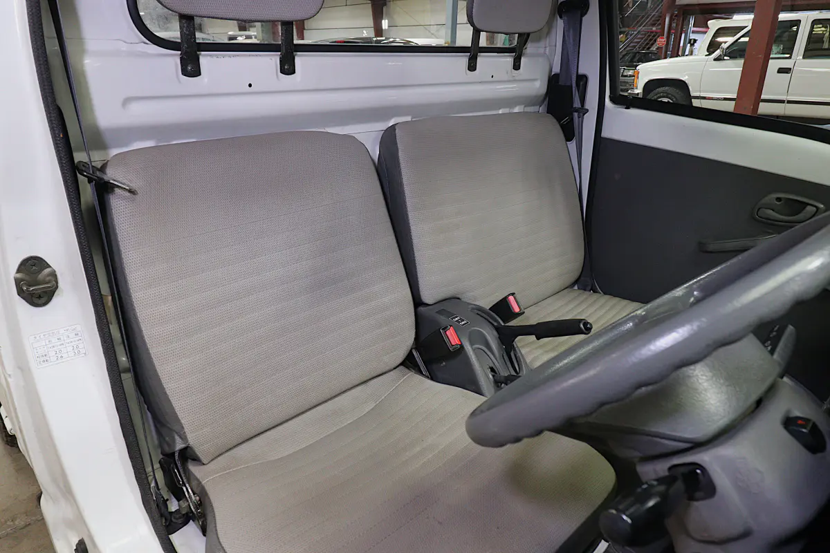 White 1998 Suzuki Carry 4x4 Kei Truck, bench seat, for sale at Duncan Imports in Christiansburg, VA