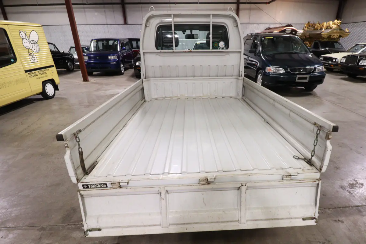 White 1998 Suzuki Carry 4x4 Kei Truck, cargo bed, for sale at Duncan Imports in Christiansburg, VA