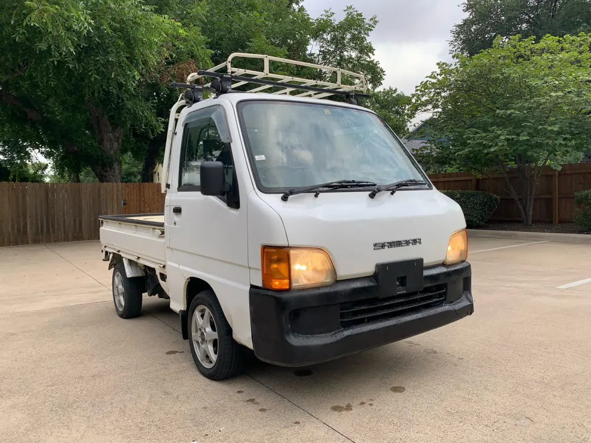 1999 Subaru Sambar, 4WD + AC, a Kei Truck, for sale at Sunshine Imports in Austin, TX (photo 1 of 12)