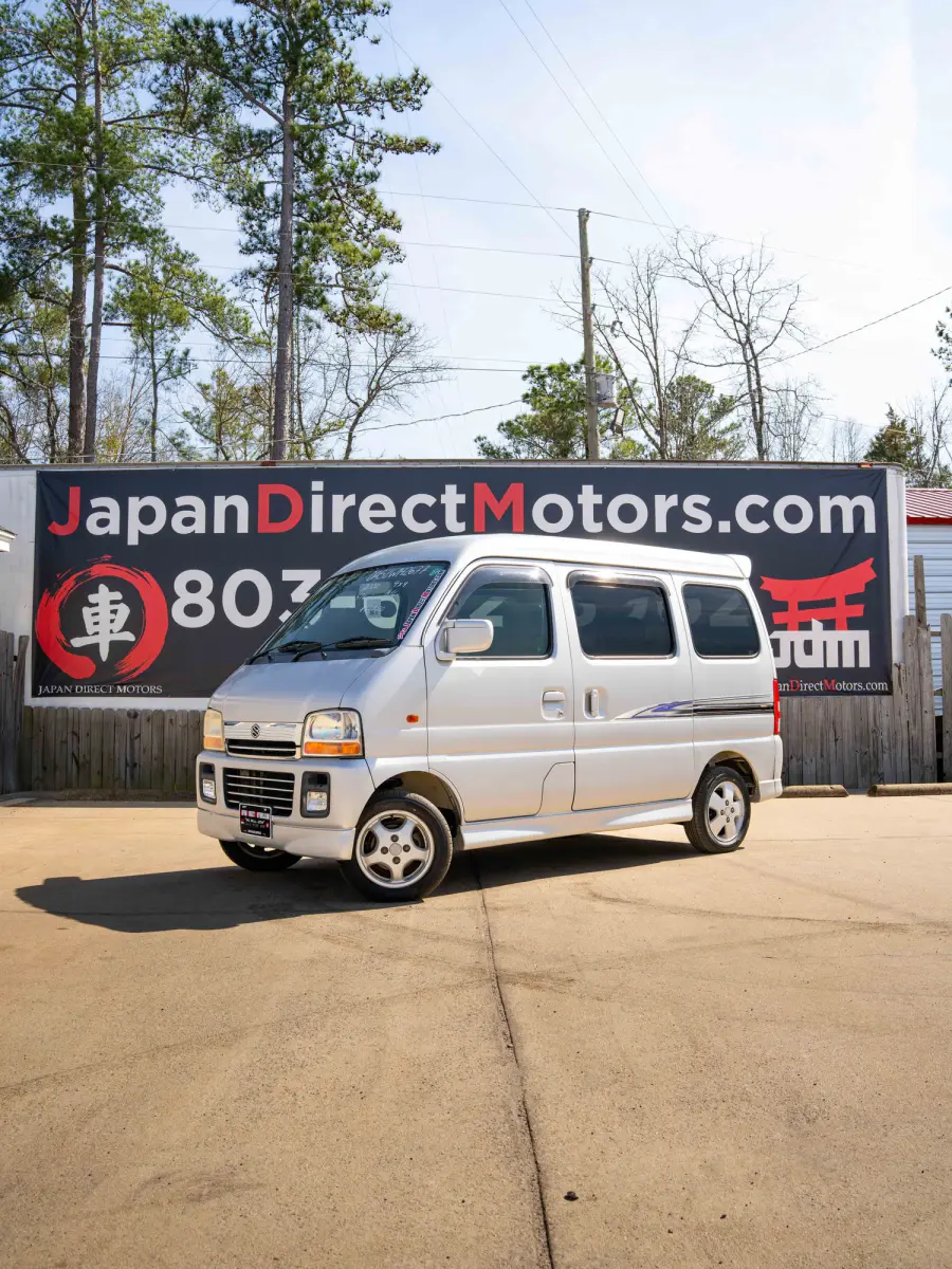 2000 Suzuki Every Joypop Kei Van in silver, for sale at Japan Direct Motors in Irmo, SC (photo 1 of 12)