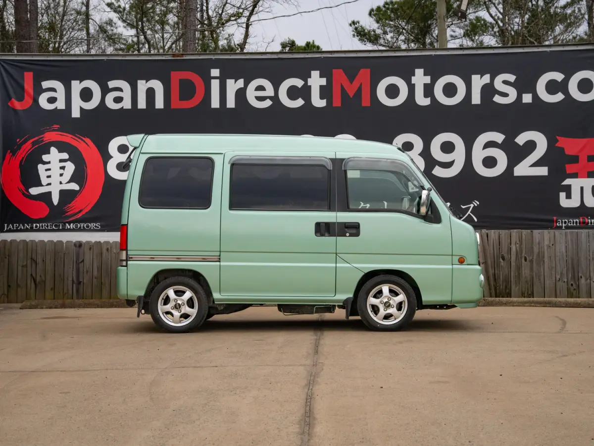 2001 Subaru Sambar Classic Van, a green Kei Van, for sale at Japan Direct Motors in Irmo, SC (photo 6 of 12)