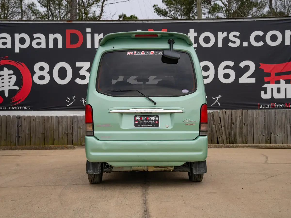 2001 Subaru Sambar Classic Van, a green Kei Van, for sale at Japan Direct Motors in Irmo, SC (photo 8 of 12)
