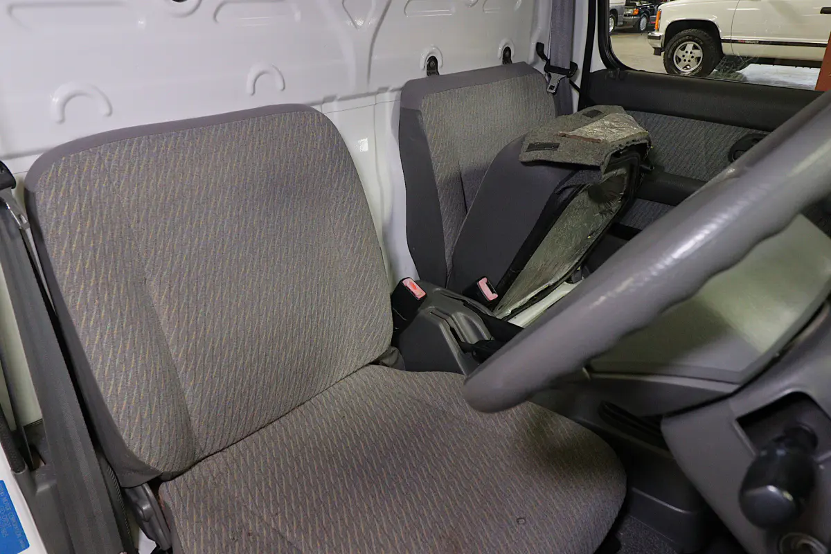 2001 Suzuki Carry 4x4 Kei Truck, seats and cab interior, for sale at Duncan Imports in Christiansburg, VA