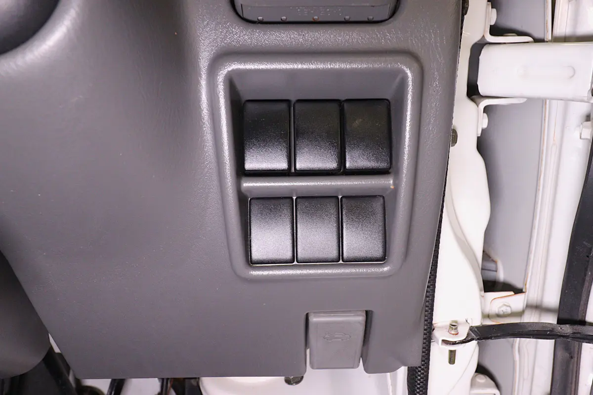 2001 Suzuki Carry 4x4 Kei Truck, dashboard switch blanks, for sale at Duncan Imports in Christiansburg, VA