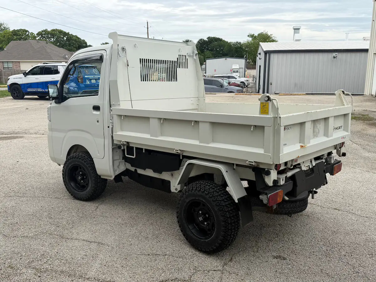 2021 Daihatsu Hijet HD Dump, a white off-road Kei Truck, for sale at Weatherford Mini Trucks in Weatherford, TX (photo 5 of 12)