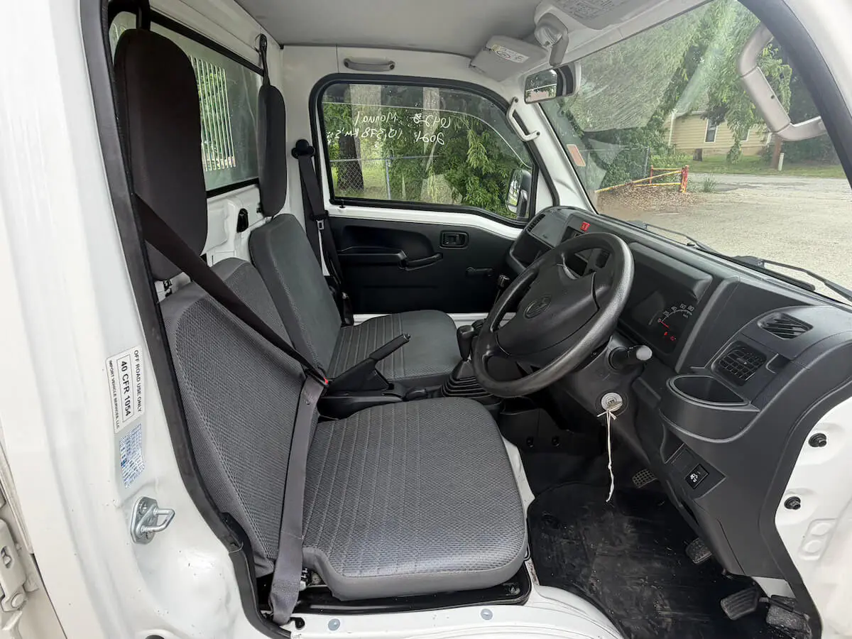 2021 Daihatsu Hijet HD Dump, a white off-road Kei Truck, for sale at Weatherford Mini Trucks in Weatherford, TX (photo 9 of 12)