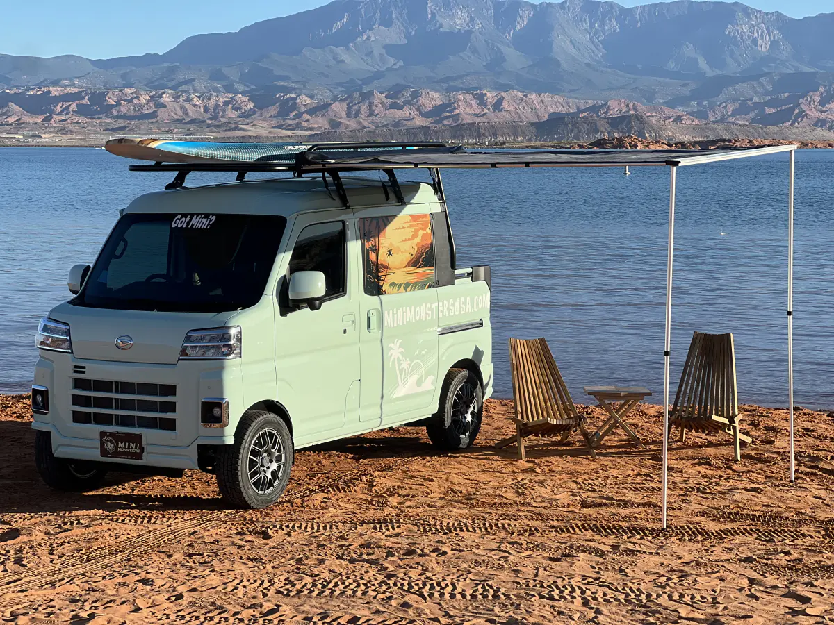 2022 Daihatsu Hijet Deck Van, an ice off-road Kei Truck, for sale at Mini Monsters USA in St. George, UT (photo 2 of 12)