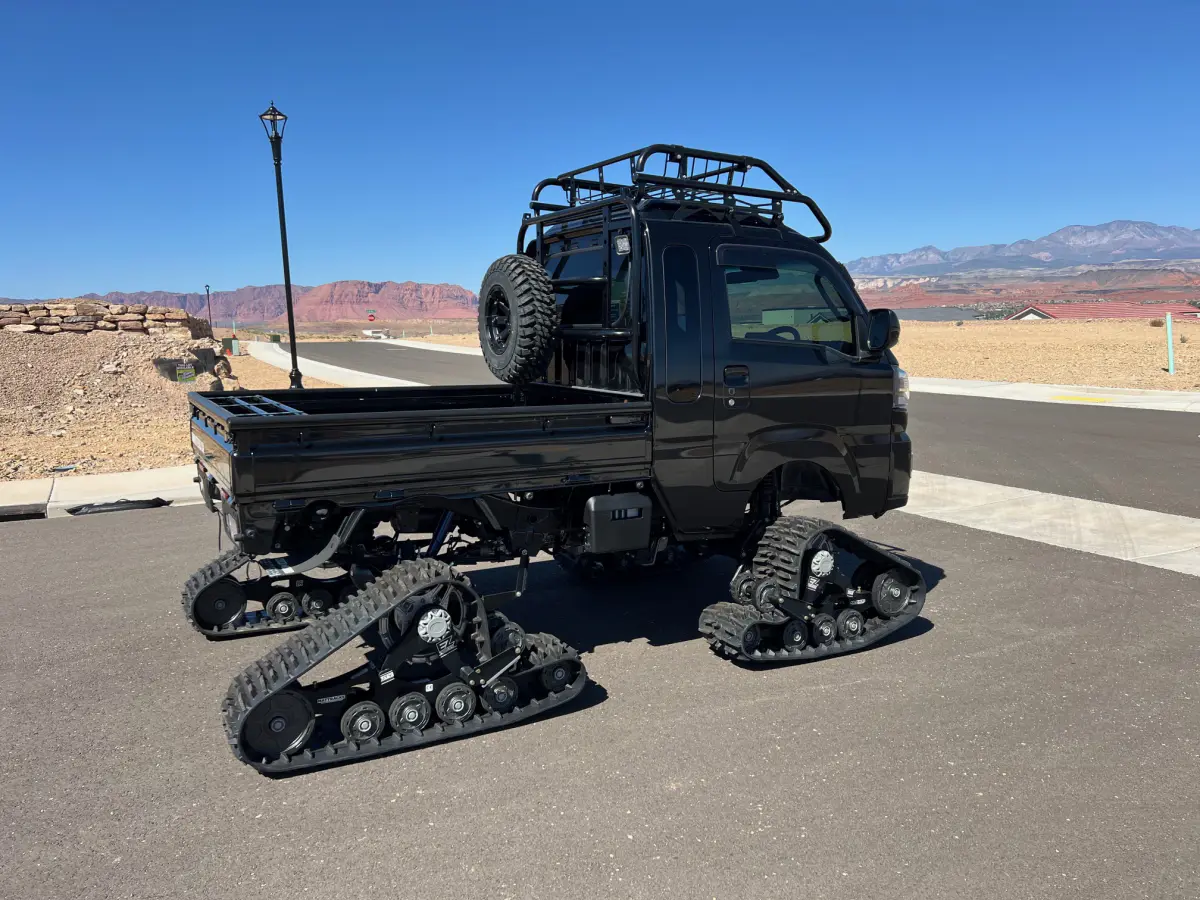 2022 Daihatsu Hijet Extreme, a black off-road Kei Truck, for sale at Mini Monsters USA in St. George, UT (photo 3 of 11)