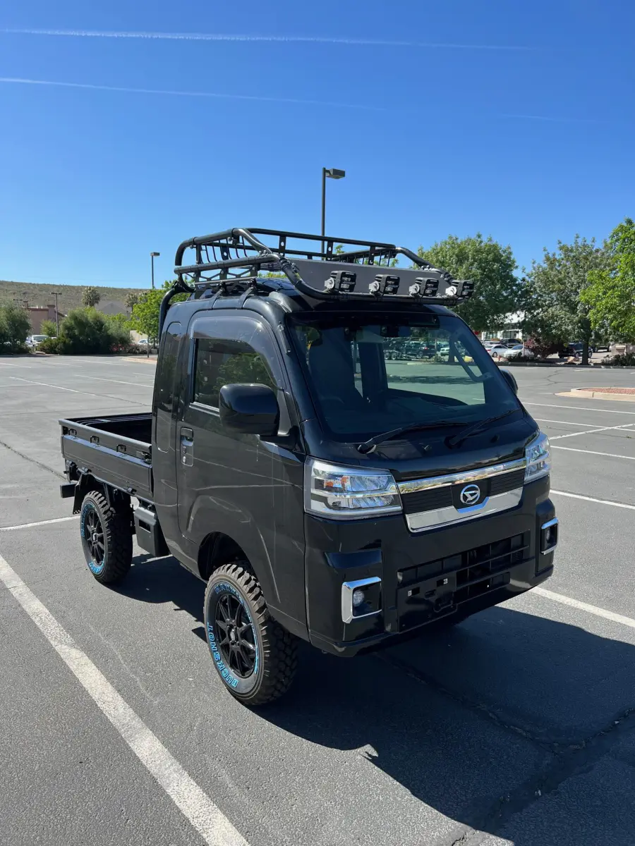 2022 Daihatsu Hijet Extreme, a black off-road Kei Truck, for sale at Mini Monsters USA in St. George, UT (photo 8 of 12)
