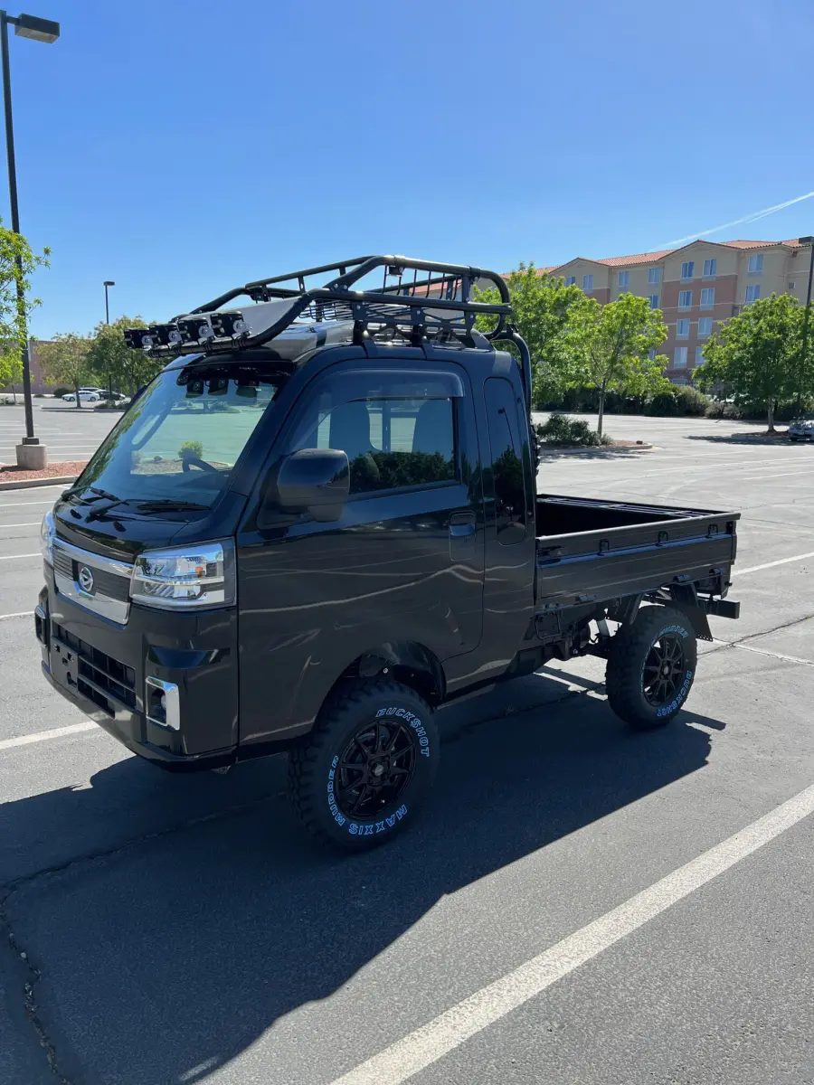 2022 Daihatsu Hijet Extreme, a black off-road Kei Truck, for sale at Mini Monsters USA in St. George, UT (photo 9 of 12)