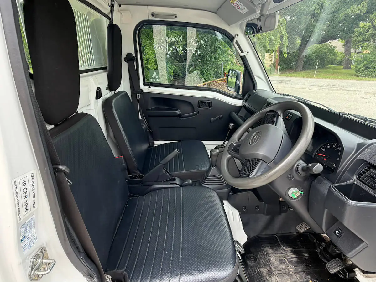 2022 Daihatsu Hijet HD Dump, a white off-road Kei Truck, for sale at Weatherford Mini Trucks in Weatherford, TX (photo 8 of 12)