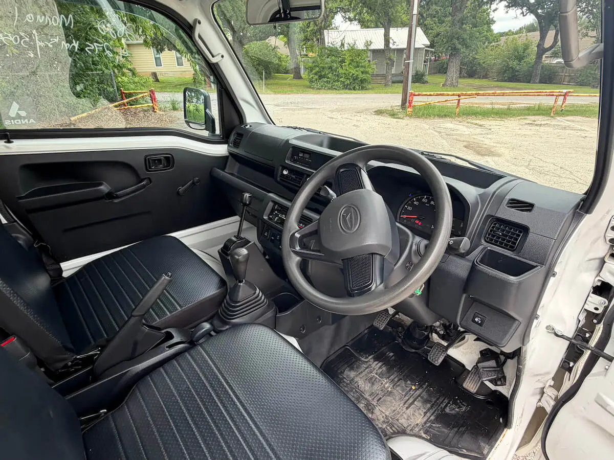 2022 Daihatsu Hijet HD Dump, a white off-road Kei Truck, for sale at Weatherford Mini Trucks in Weatherford, TX (photo 9 of 12)