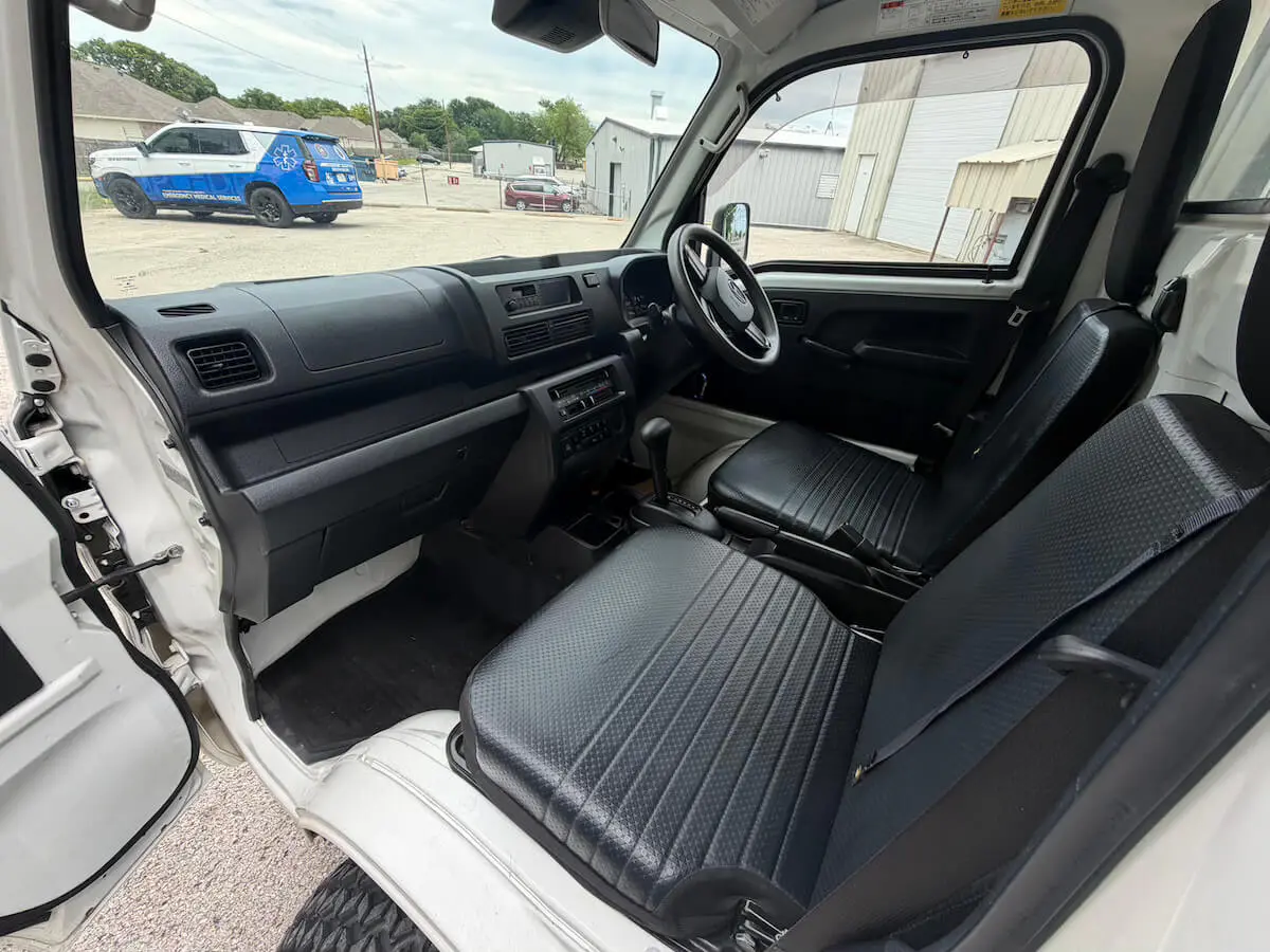 2022 Daihatsu Hijet HD Dump, a white off-road Kei Truck, for sale at Weatherford Mini Trucks in Weatherford, TX (photo 9 of 12)