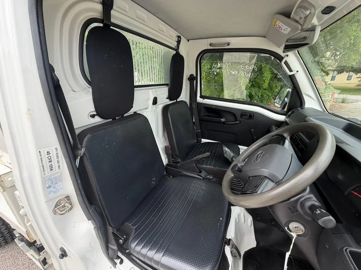 2022 Daihatsu Hijet HD Dump, a white off-road Kei Truck, for sale at Weatherford Mini Trucks in Weatherford, TX (photo 7 of 12)