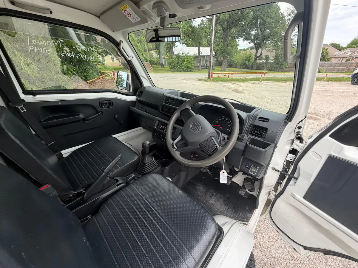 2022 Daihatsu Hijet HD Dump, a white off-road Kei Truck, for sale at Weatherford Mini Trucks in Weatherford, TX (photo 9 of 12)