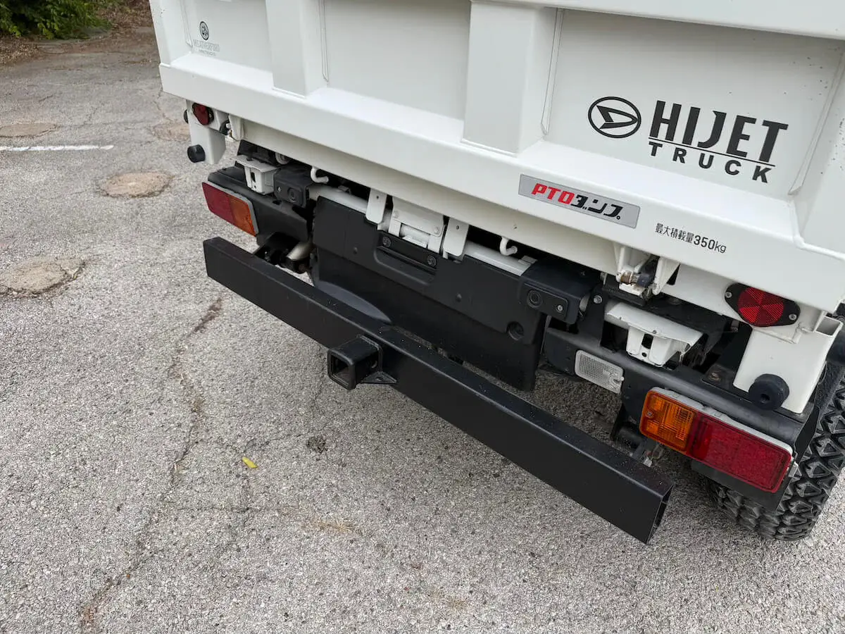 2022 Daihatsu Hijet HD Dump, a white off-road Kei Truck, for sale at Weatherford Mini Trucks in Weatherford, TX (photo 10 of 12)