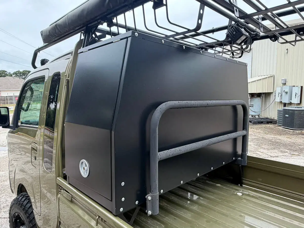 2022 Daihatsu Hijet Jumbo Cab**Tons of Upgrades, a khaki green off-road Kei Truck, for sale at Weatherford Mini Trucks in Weatherford, TX (photo 9 of 12)