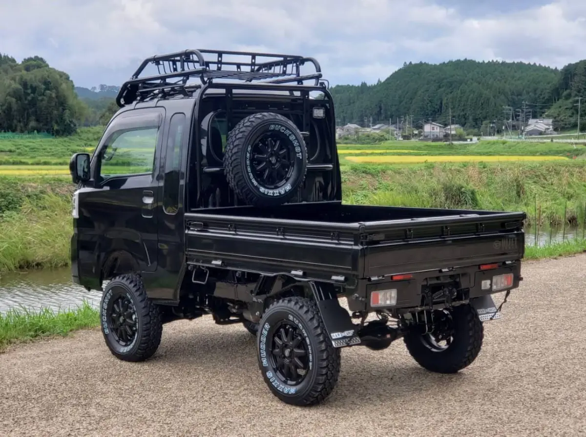 2022 Daihatsu Hijet Jumbo Extreme, a black off-road Kei Truck, for sale at Mini Monsters USA in St. George, UT (photo 1 of 12)