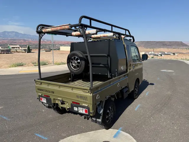 2022 Daihatsu Hijet Jumbo "used", a general green off-road Kei Truck, for sale at Mini Monsters USA in St. George, UT (photo 8 of 12)