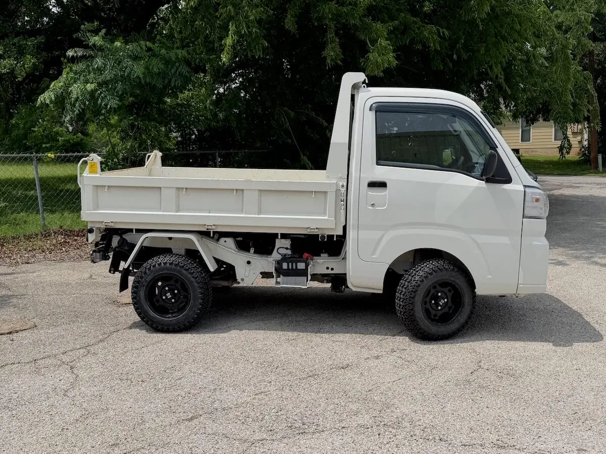 2022 Daihatsu Hijet, a white off-road Kei Truck, for sale at Weatherford Mini Trucks in Weatherford, TX (photo 3 of 12)