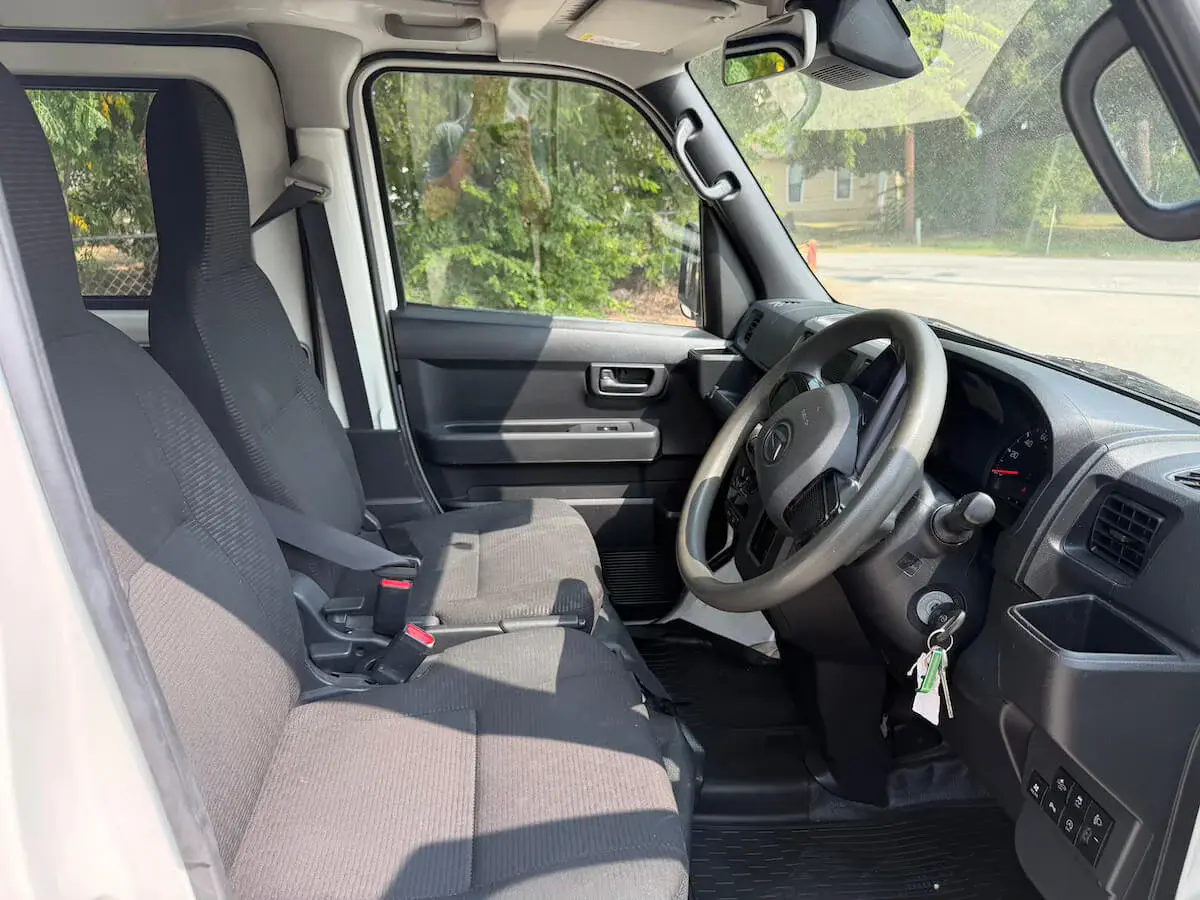 2022 Daihatsu Hijet Van, a white off-road Kei Van, for sale at Weatherford Mini Trucks in Weatherford, TX (photo 12 of 12)