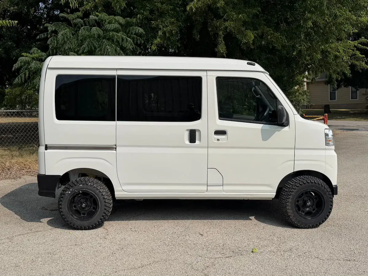 2022 Daihatsu Hijet Van, a white off-road Kei Van, for sale at Weatherford Mini Trucks in Weatherford, TX (photo 2 of 12)