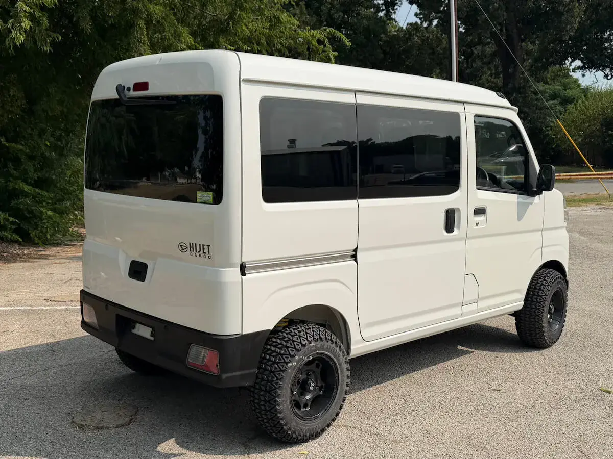 2022 Daihatsu Hijet Van, a white off-road Kei Van, for sale at Weatherford Mini Trucks in Weatherford, TX (photo 3 of 12)