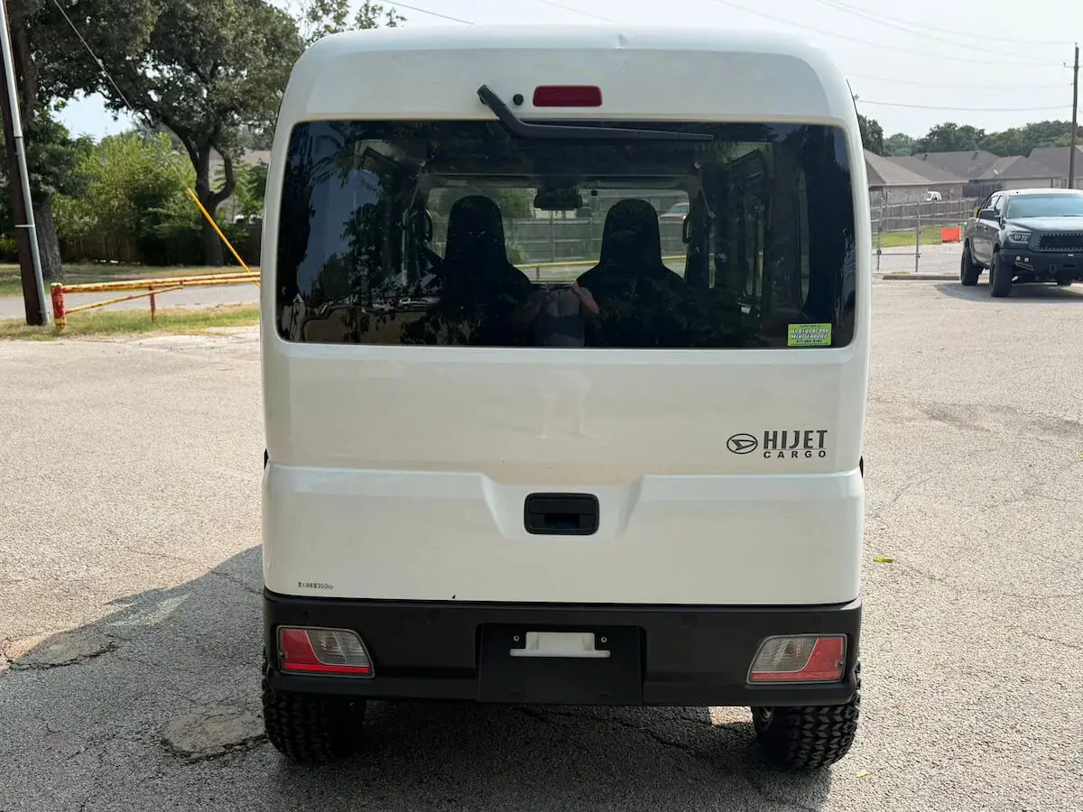2022 Daihatsu Hijet Van, a white off-road Kei Van, for sale at Weatherford Mini Trucks in Weatherford, TX (photo 4 of 12)