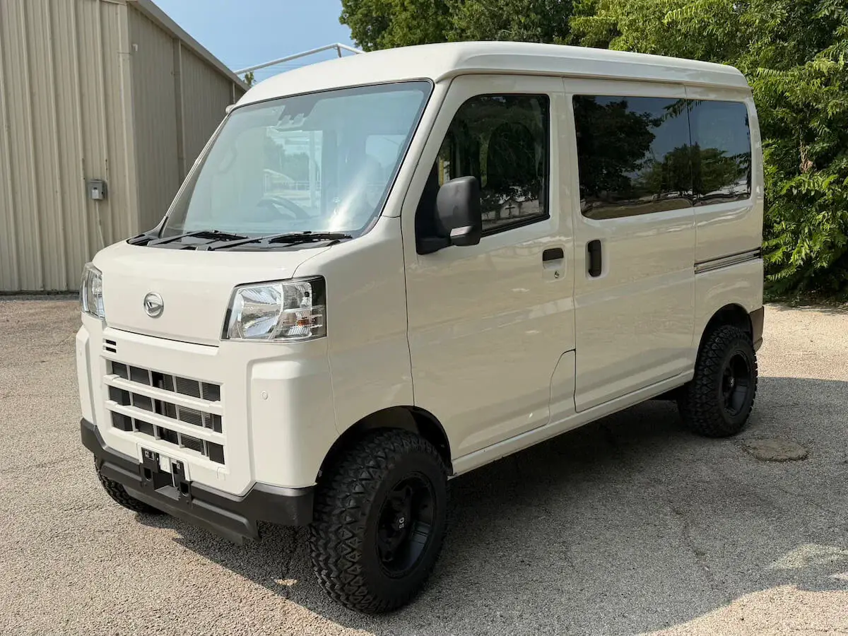 2022 Daihatsu Hijet Van, a white off-road Kei Van, for sale at Weatherford Mini Trucks in Weatherford, TX (photo 5 of 12)