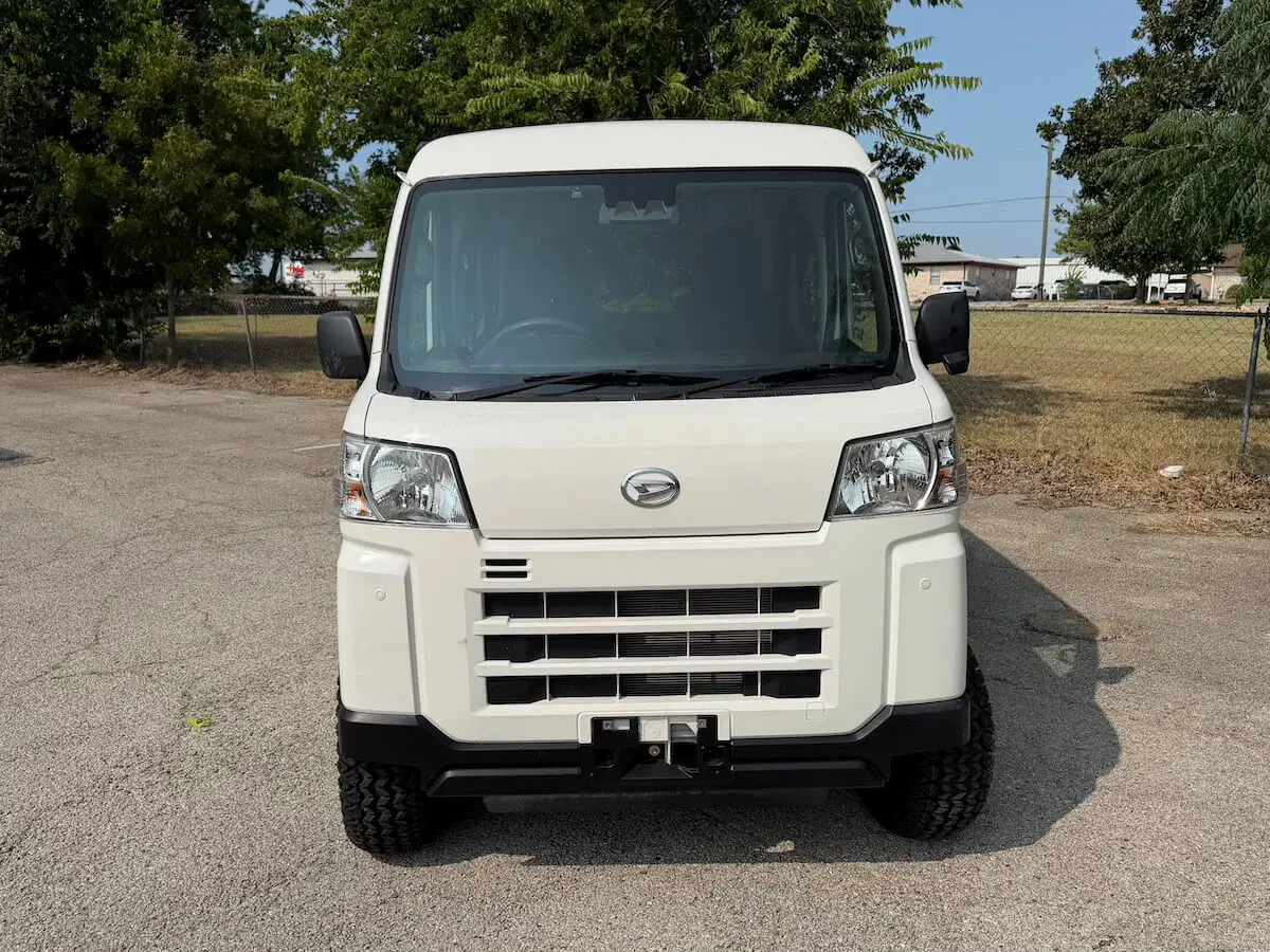 2022 Daihatsu Hijet Van, a white off-road Kei Van, for sale at Weatherford Mini Trucks in Weatherford, TX (photo 6 of 12)