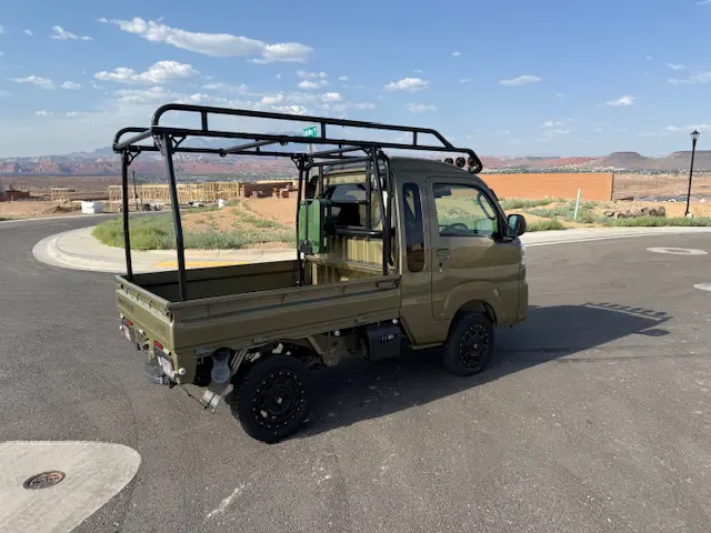 2023 Daihatsu Hijet Jumbo, a general green off-road Kei Truck, for sale at Mini Monsters USA in St. George, UT (photo 3 of 12)