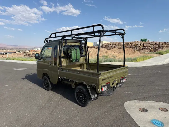 2023 Daihatsu Hijet Jumbo, a general green off-road Kei Truck, for sale at Mini Monsters USA in St. George, UT (photo 4 of 12)
