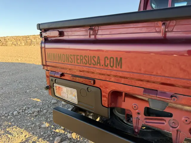 2023 Daihatsu Hijet Jumbo, a red off-road Kei Truck, for sale at Mini Monsters USA in St. George, UT (photo 6 of 12)