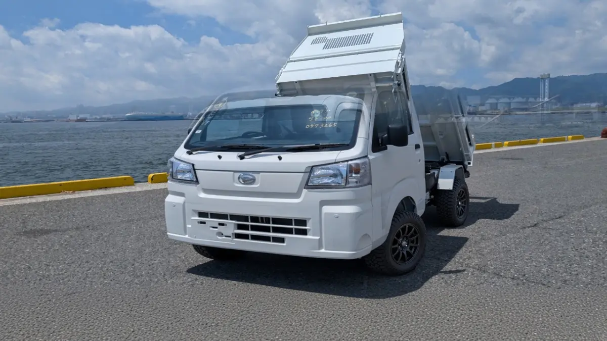 2024 Daihatsu Hijet HD Dump, a whiteout off-road Kei Truck, for sale at Mini Monsters USA in St. George, UT (photo 1 of 12)