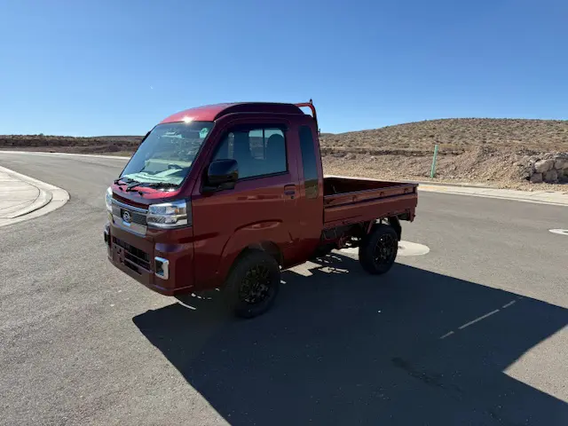 2024 Daihatsu Hijet Jumbo, a red off-road Kei Truck, for sale at Mini Monsters USA in St. George, UT (photo 5 of 12)