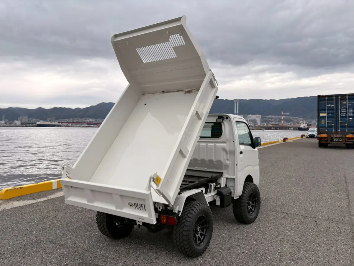 2025 Daihatsu Hijet HD Dump, a whiteout off-road Kei Truck, for sale at Mini Monsters USA in St. George, UT (photo 3 of 12)